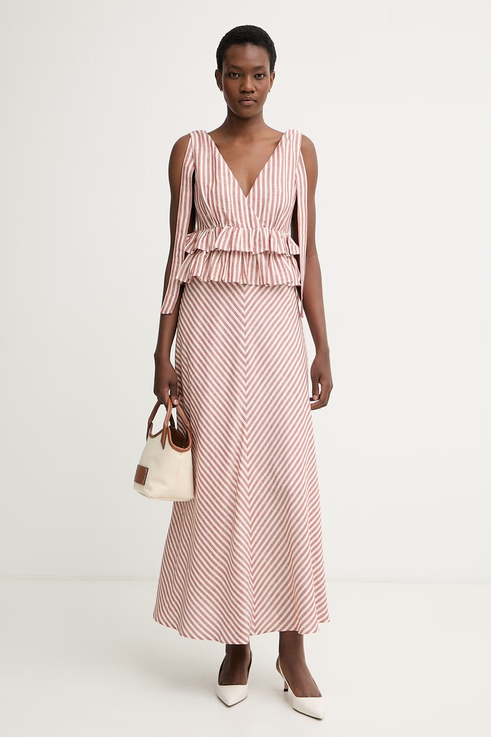 Pedro del Hierro peplummal lenvászonnal 3813570 piros SS26