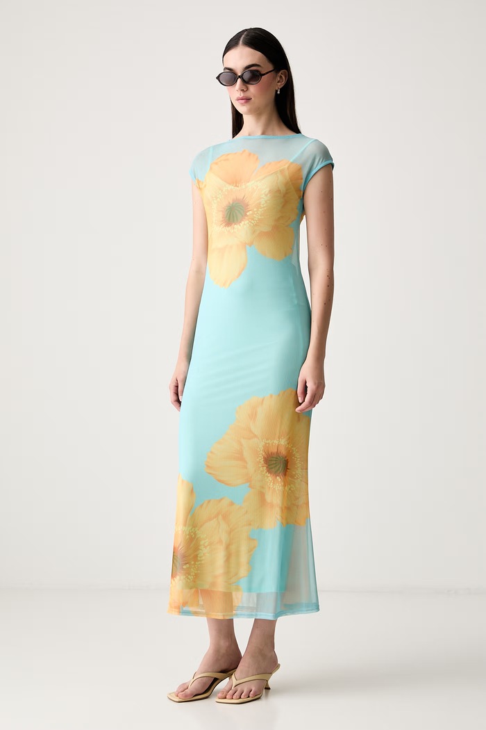 Never Fully Dressed sukienka NFDDR3450 niebieski SS26