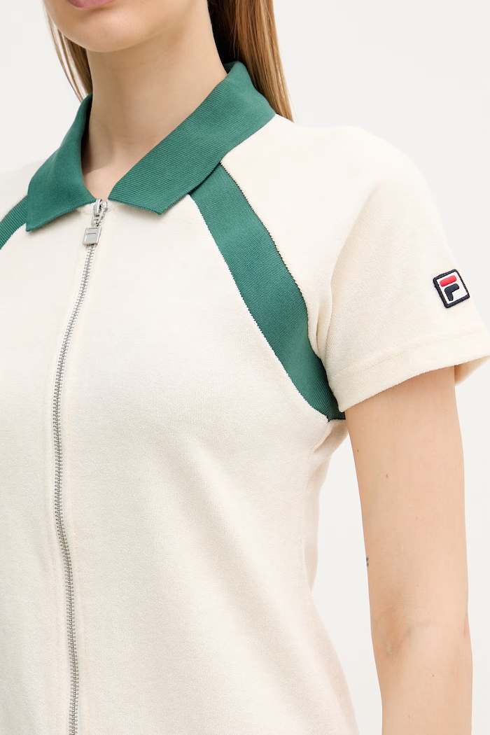 Fila sukienka bawełniana BELFIORE FAW1286 beżowy