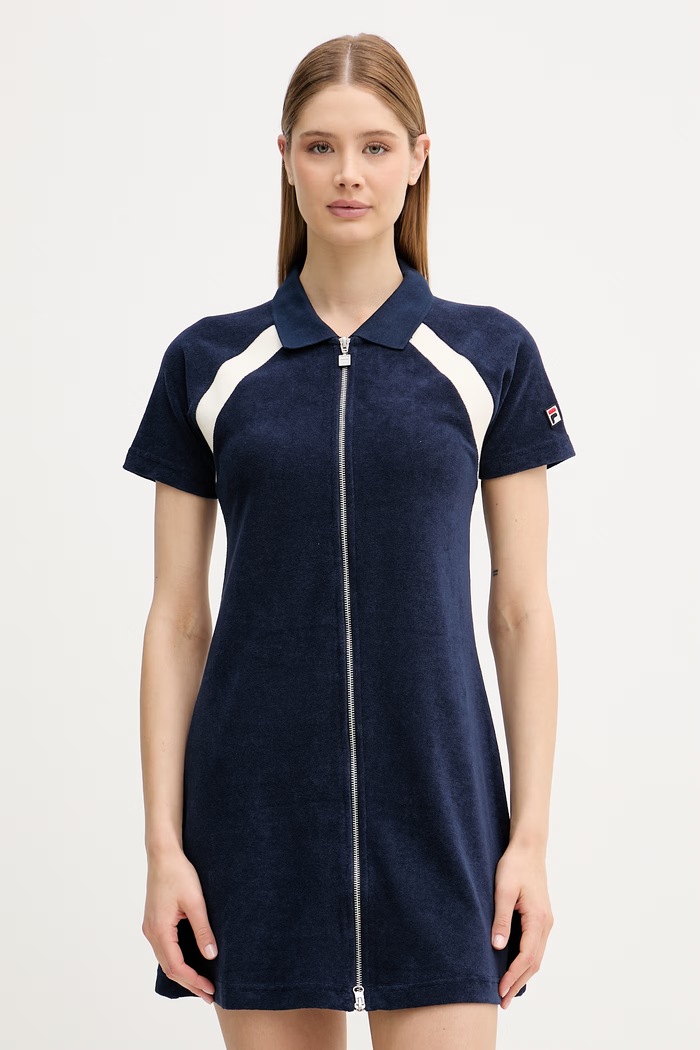 Fila sukienka bawełniana BELFIORE granatowy FAW1286