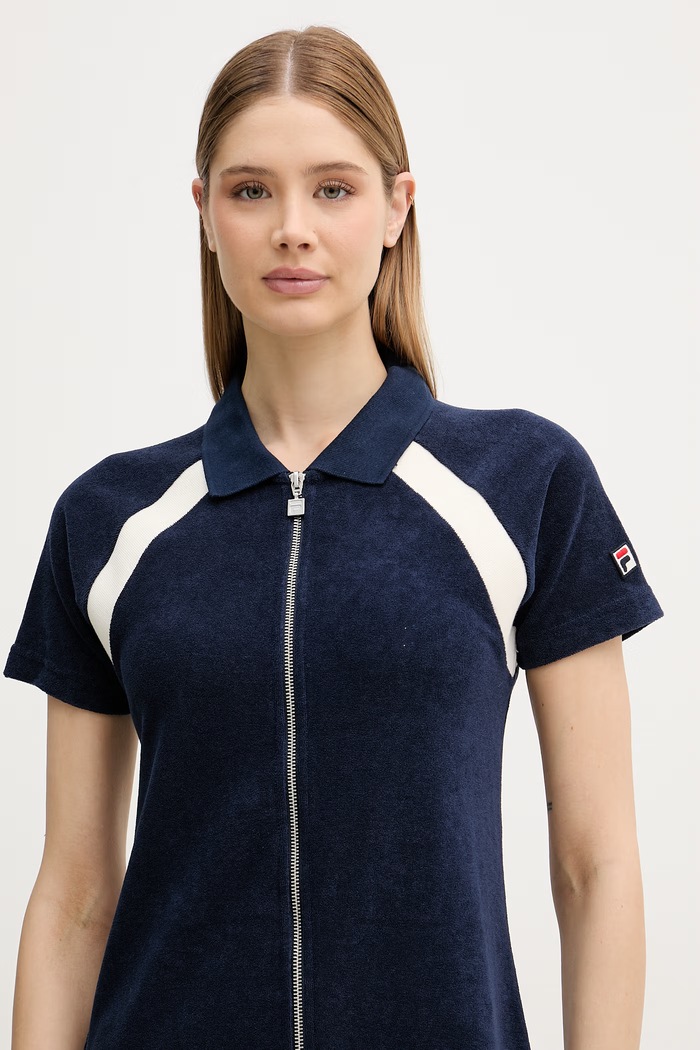 Fila sukienka bawełniana BELFIORE granatowy FAW1286