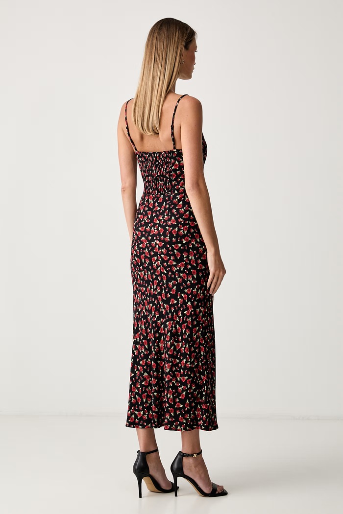 Odzież Le Privé sukienka letnia z wiskozy NELIA FLEUR LP00760 czarny