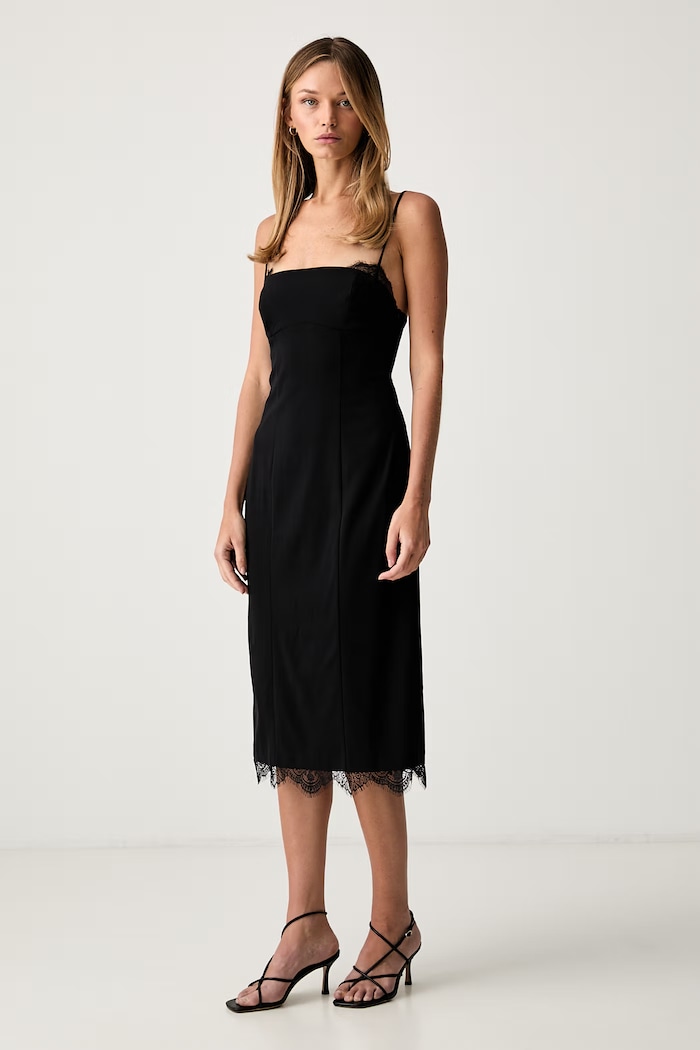 Le Privé sukienka z wiskozy JOSSE NOIR LP00788 czarny SS26