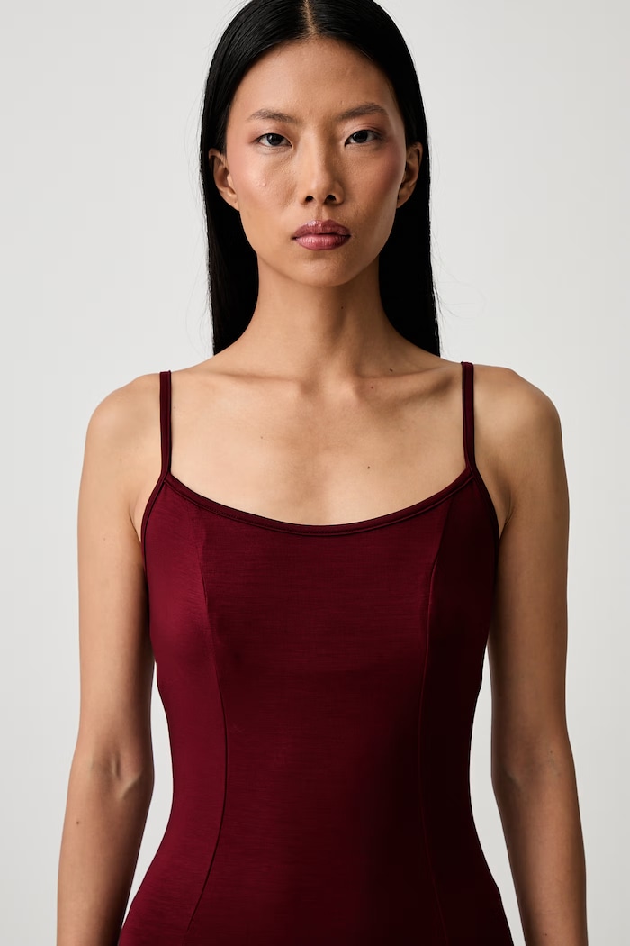 Le Privé sukienka z lyocellu MEL BORDEAUX bordowy LP00791