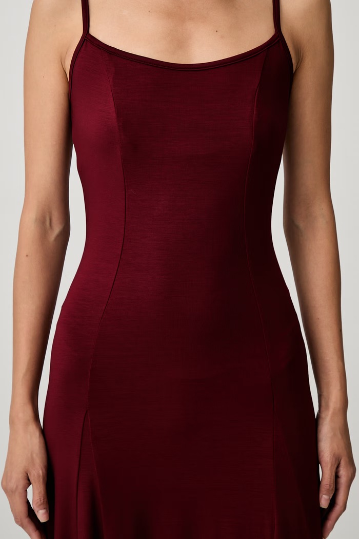 Le Privé sukienka z lyocellu MEL BORDEAUX LP00791 bordowy
