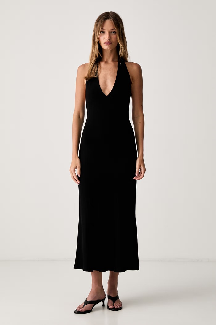 Le Privé sukienka z wiskozą INES NOIR czarny LP00775
