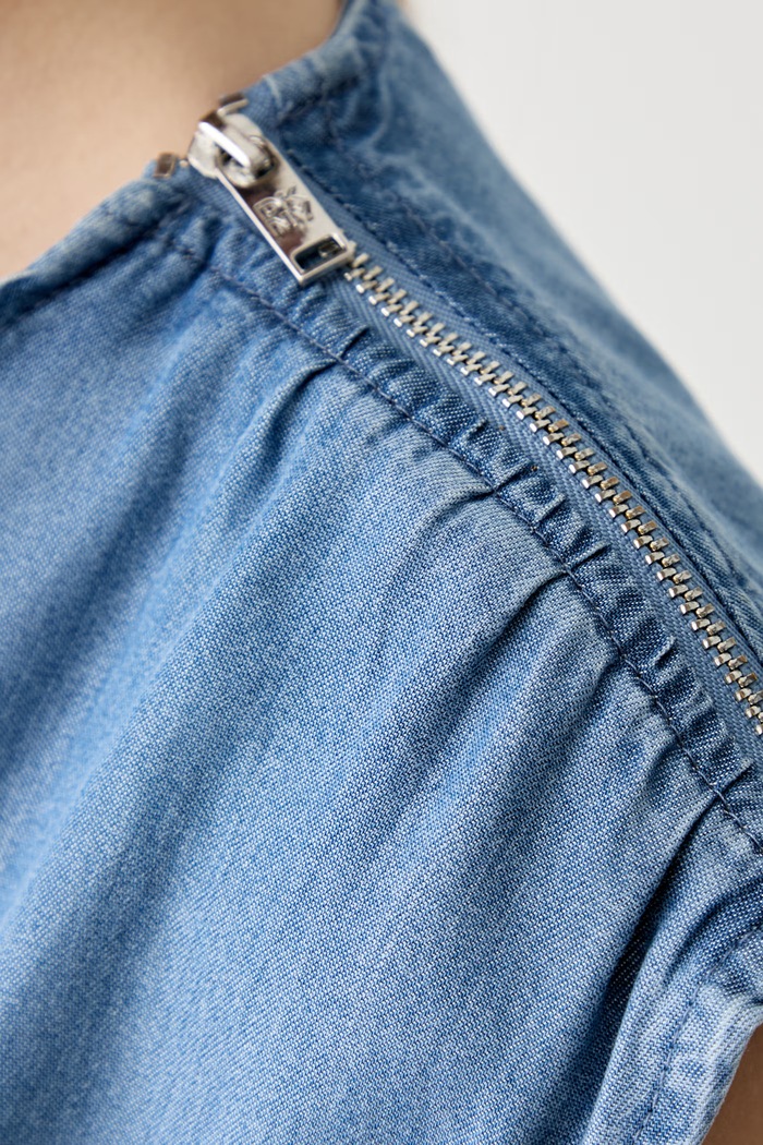 DKNY sukienka letnia z lyocellu P54BZDDB niebieski