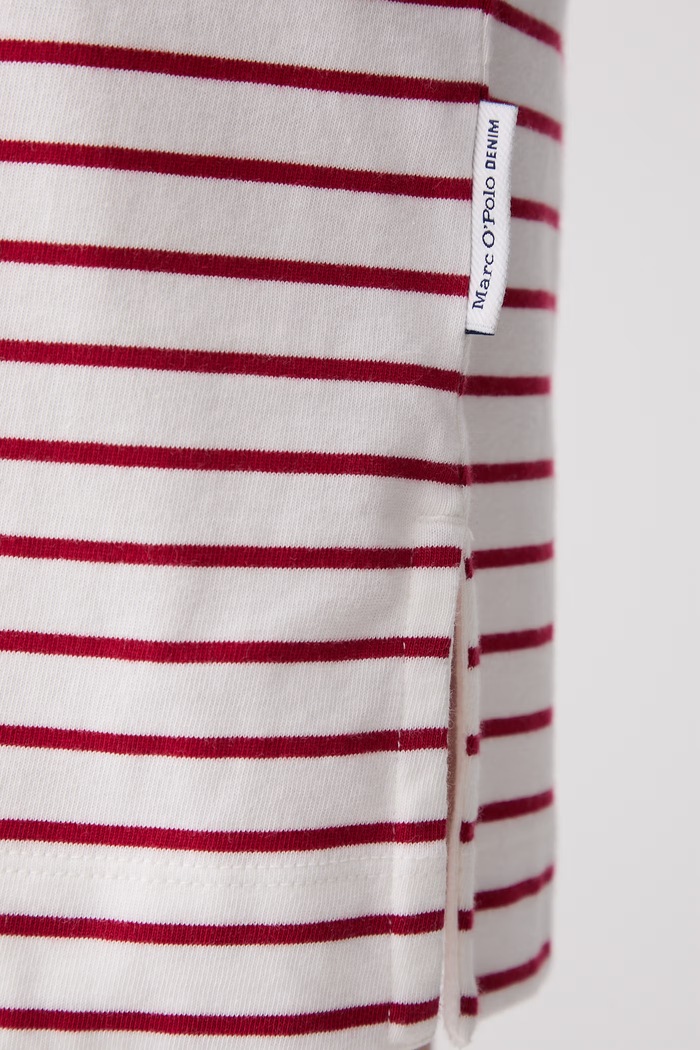Marc O'Polo sukienka oversize bawełniana 5000010190 bordowy
