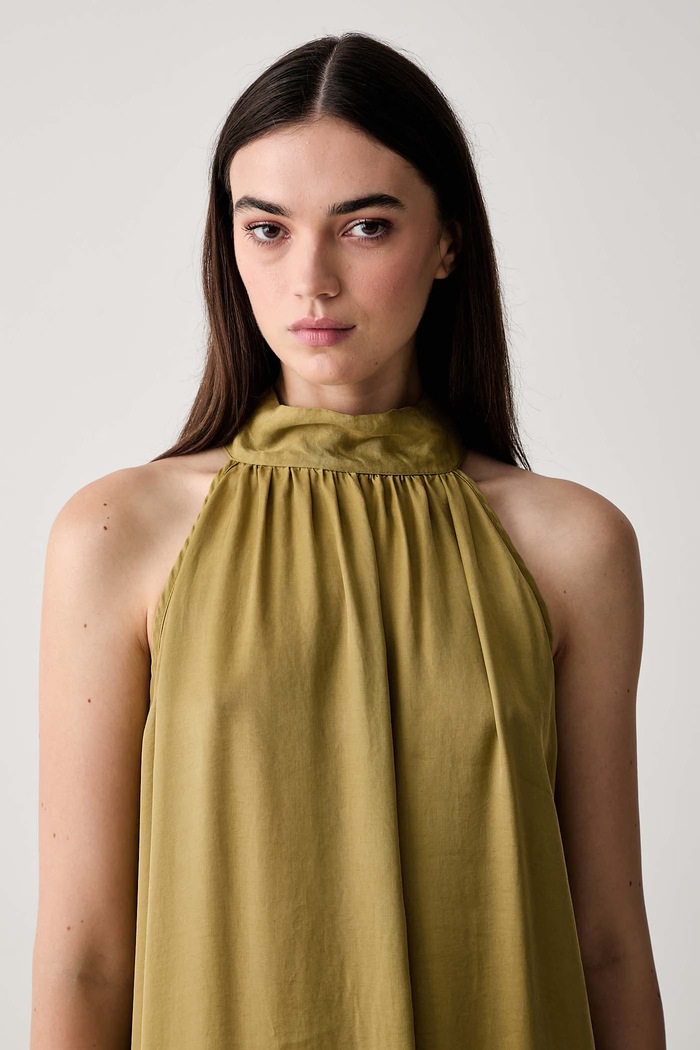 ViCOLO sukienka halter z lyocellu zielony TAB0573