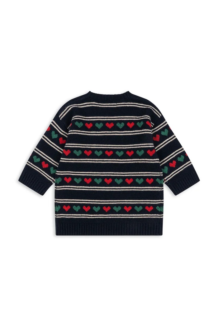 Dziewczynka Konges Sløjd sukienka dziecięca z dodatkiem wełny BELOU KNIT DRESS KS104227.PreSpring granatowy