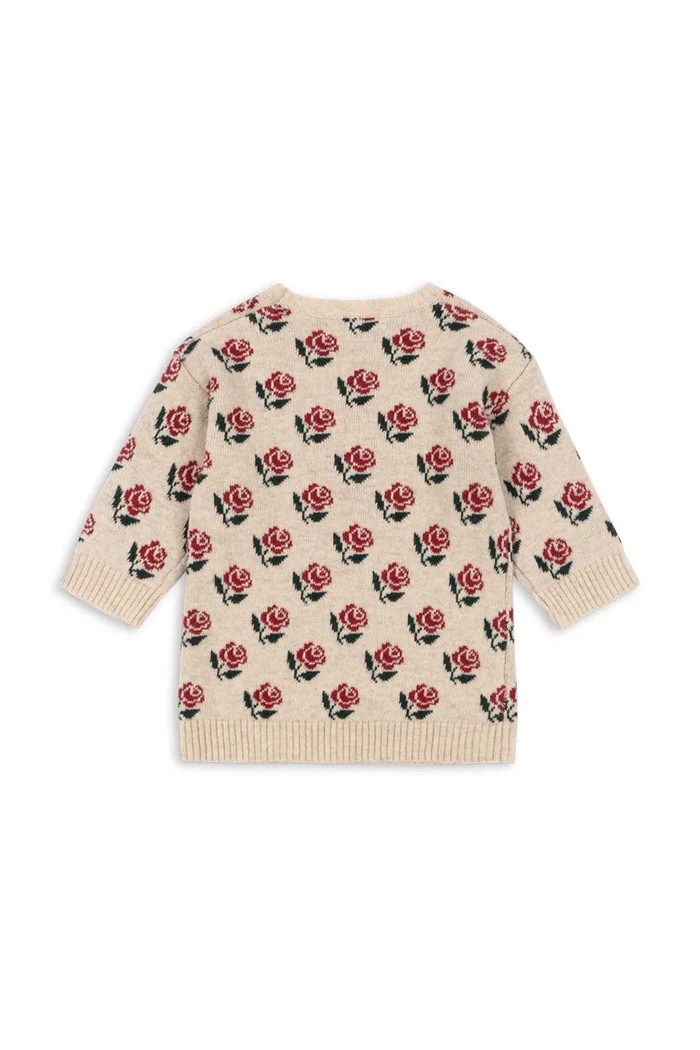 Konges Sløjd sukienka dziecięca z dodatkiem wełny BELOU KNIT DRESS KS104227.PreSpring beżowy SS26