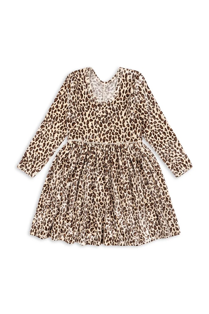 Dziewczynka Konges Sløjd sukienka dziecięca CARLITO DRESS GRS KS104243.PreSpring beżowy