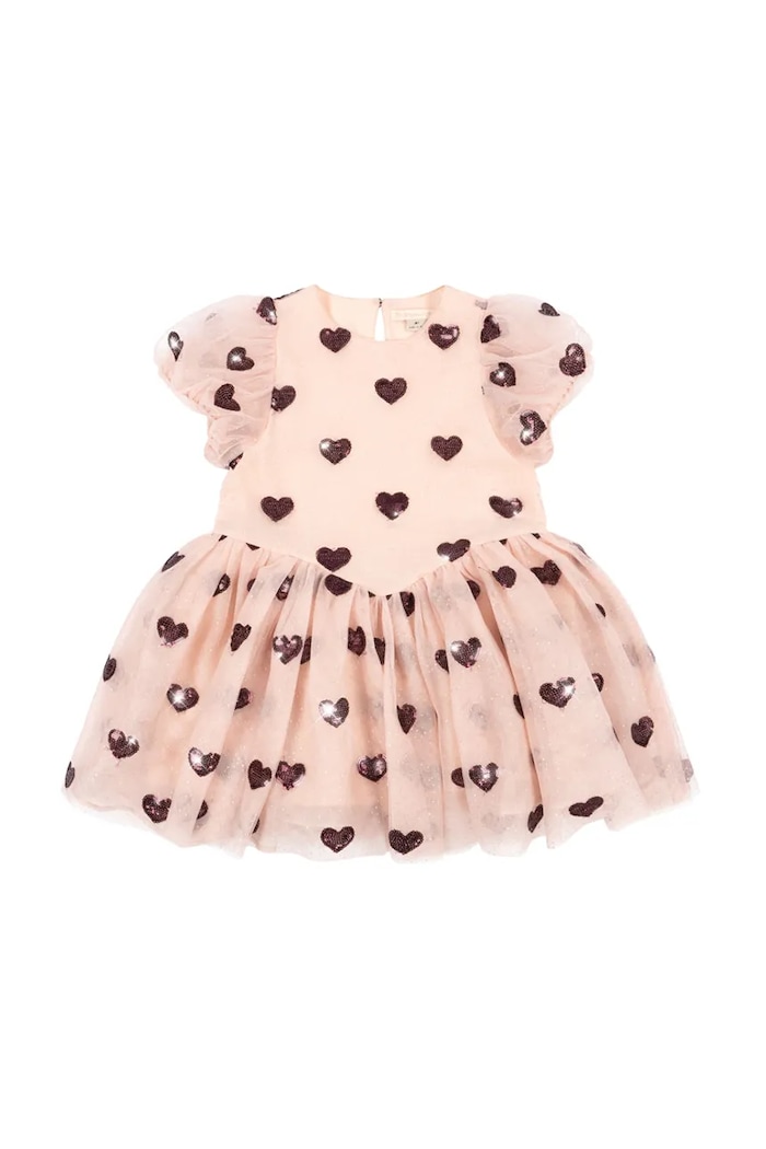 Konges Sløjd sukienka dziecięca HEARTLILY DRESS GRS KS104313.PreSpring beżowy SS26