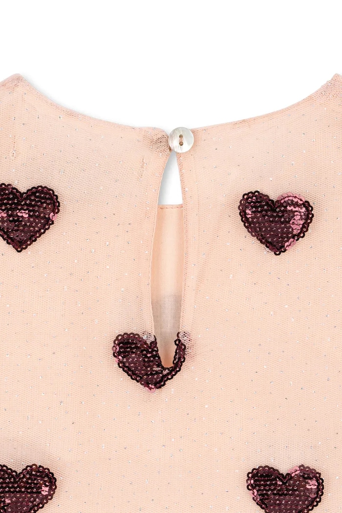 Konges Sløjd sukienka dziecięca HEARTLILY DRESS GRS beżowy KS104313.PreSpring