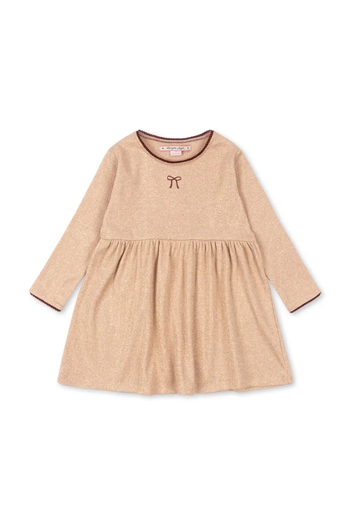 Konges Sløjd sukienka dziecięca ROLI DRESS KS104415.PreSpring beżowy SS26
