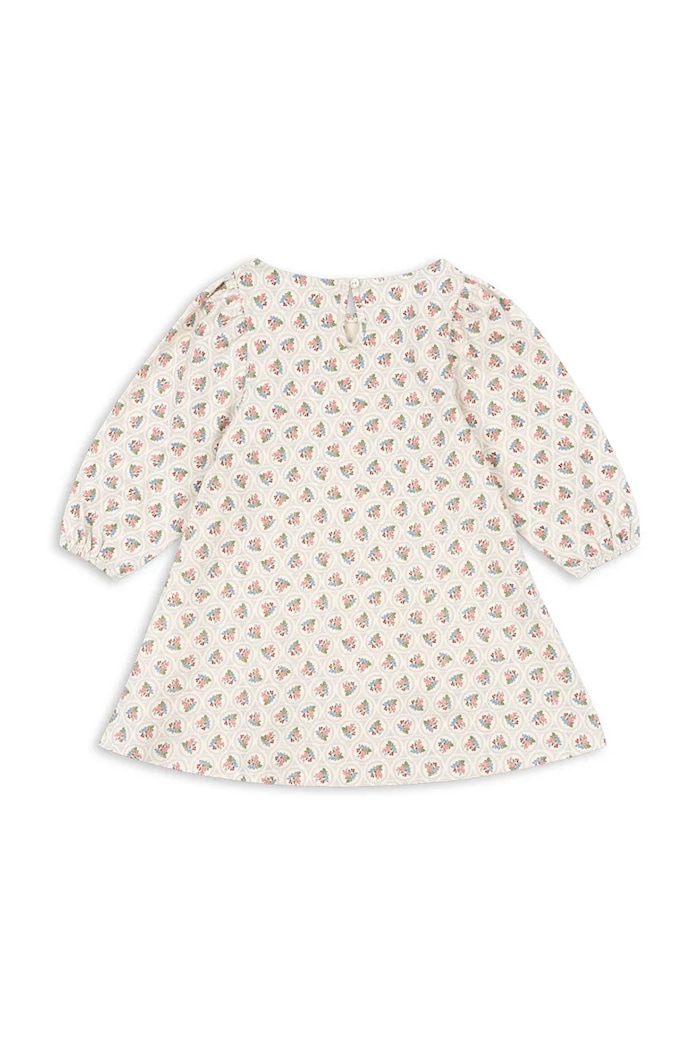 Fete Konges Sløjd rochie din bumbac pentru copii DREY DRESS GOTS KS104290.PreSpring bej