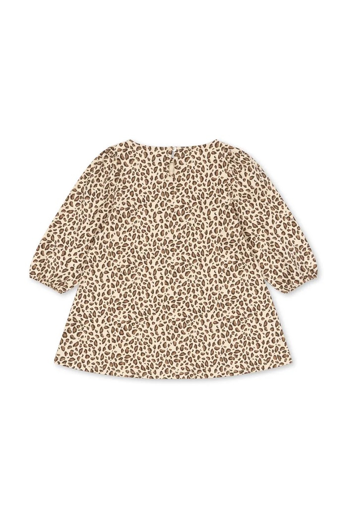 Konges Sløjd rochie din bumbac pentru copii DREY DRESS GOTS KS104290.PreSpring bej SS26