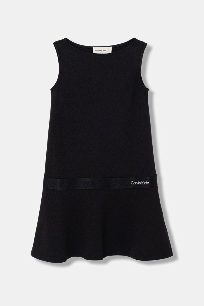 Calvin Klein Jeans gyerek ruha vállas fekete IG0IG03079.128.176.PPY2