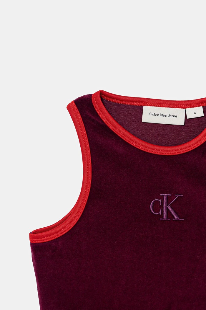 Dievča Dievčenské šaty Calvin Klein Jeans IG0IG03080.128.176.PPY2 burgundské