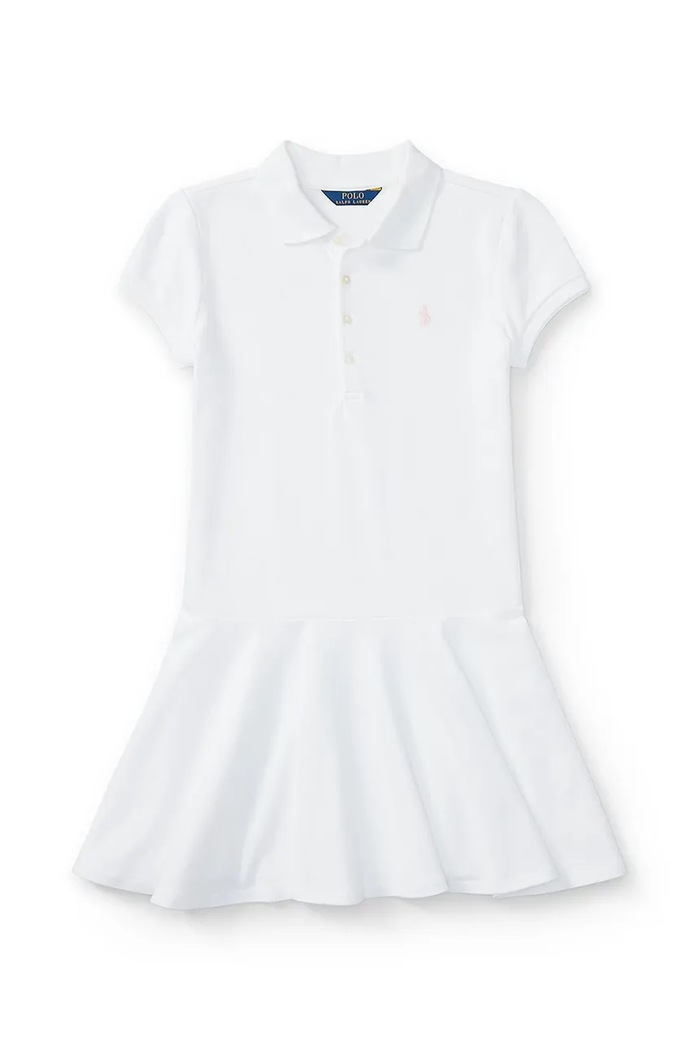 Dievčenské šaty Polo Ralph Lauren 313624740003 biela SS26