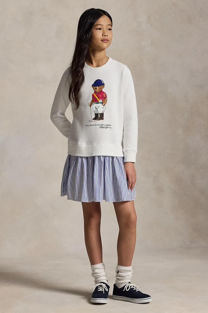 Dievčenské šaty Polo Ralph Lauren potlač biela 313A96118001