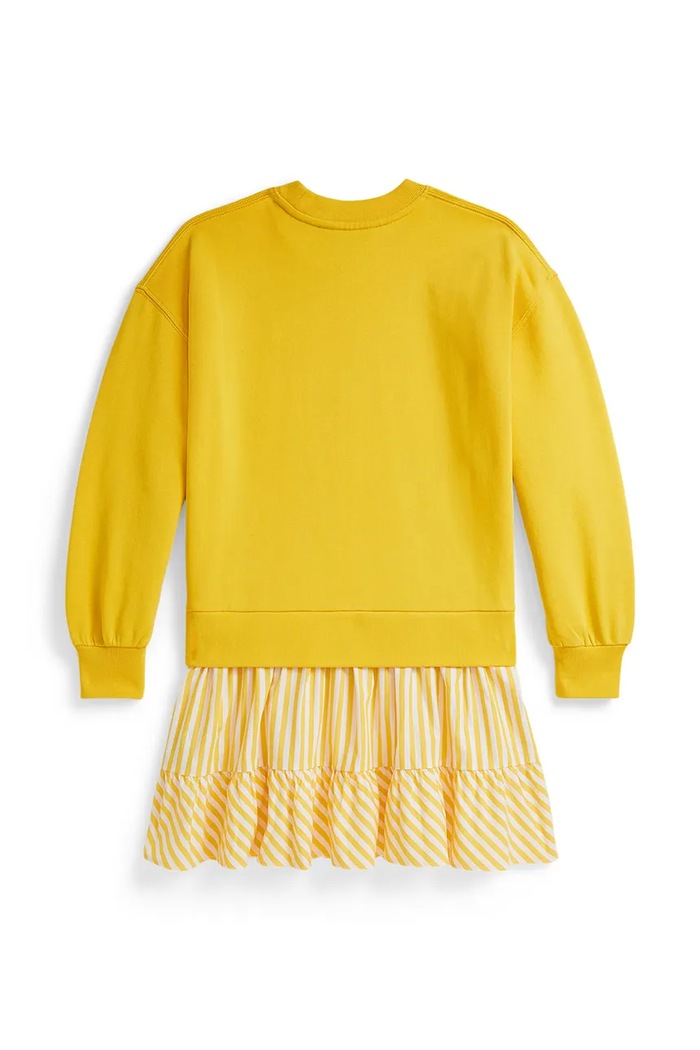 Otroška bombažna obleka Polo Ralph Lauren 313A96138002 rumena SS26