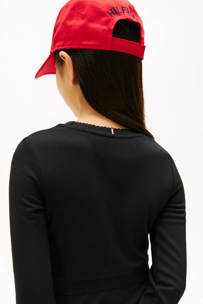 Παιδικό φόρεμα Tommy Hilfiger μαύρο KG0KG08934.128.176.PPY2
