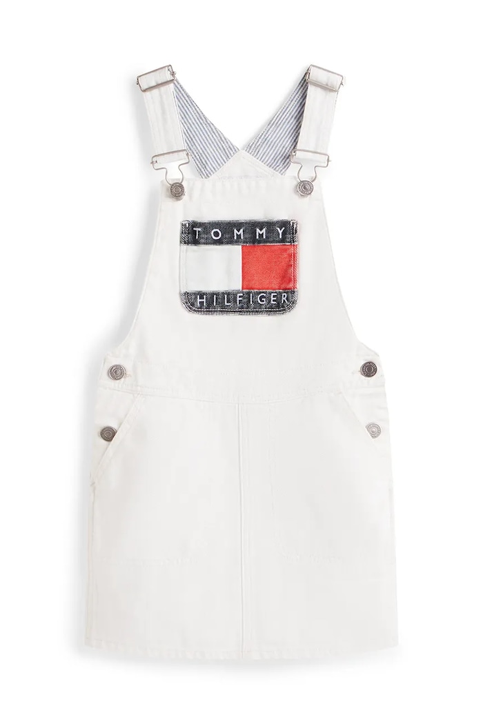 Tommy Hilfiger sukienka jeansowa dziecięca KG0KG09264.128.176.PPY2 beżowy SS26
