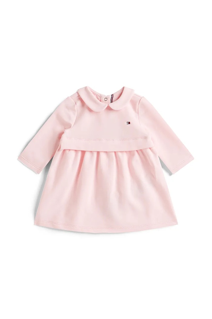 Šaty pre bábätká Tommy Hilfiger s elastanom ružová KN0KN01972.PPY2