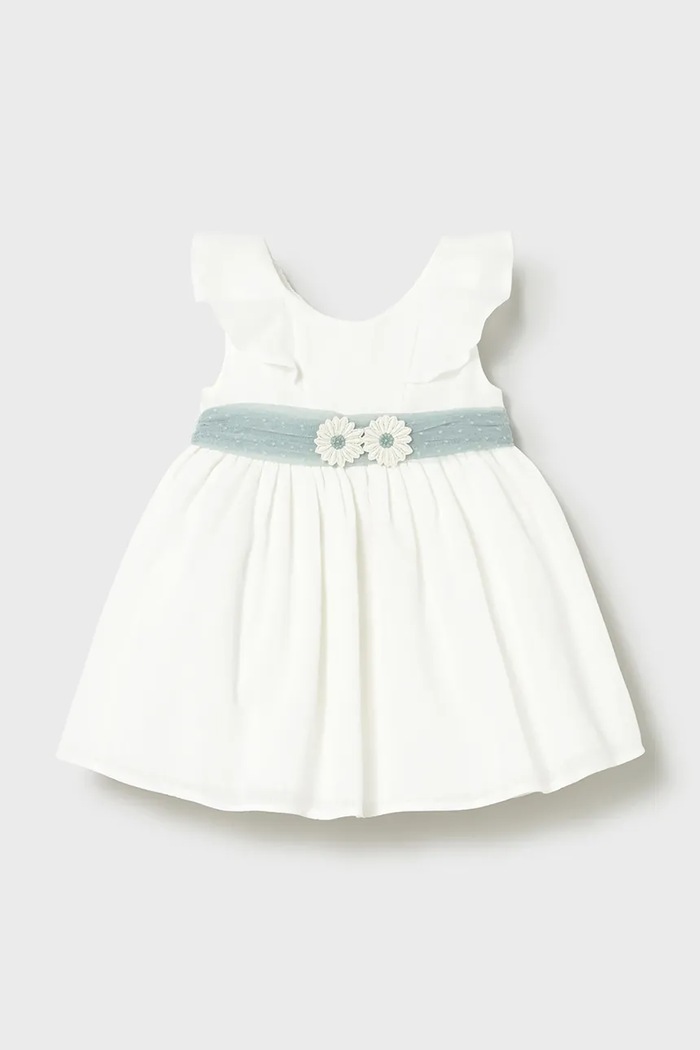 Mayoral rochie fete 1903.4A.Baby.PPY2 alb SS26