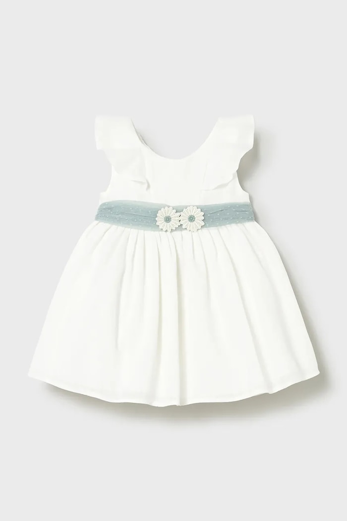 Mayoral rochie fete 1903.4A.Baby.PPY2 alb SS26