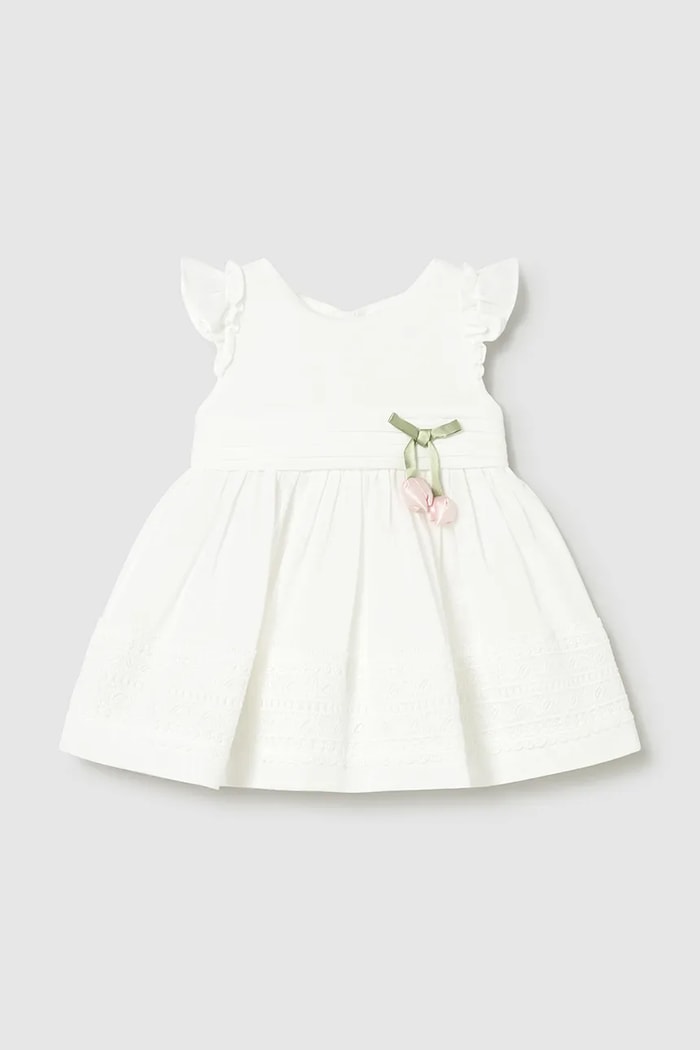Mayoral rochie fete 1907.4A.Baby.PPY2 alb SS26