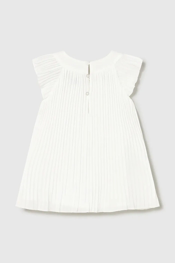 Παιδικό φόρεμα Mayoral 1913.4D.Baby.PPY2 λευκό SS26