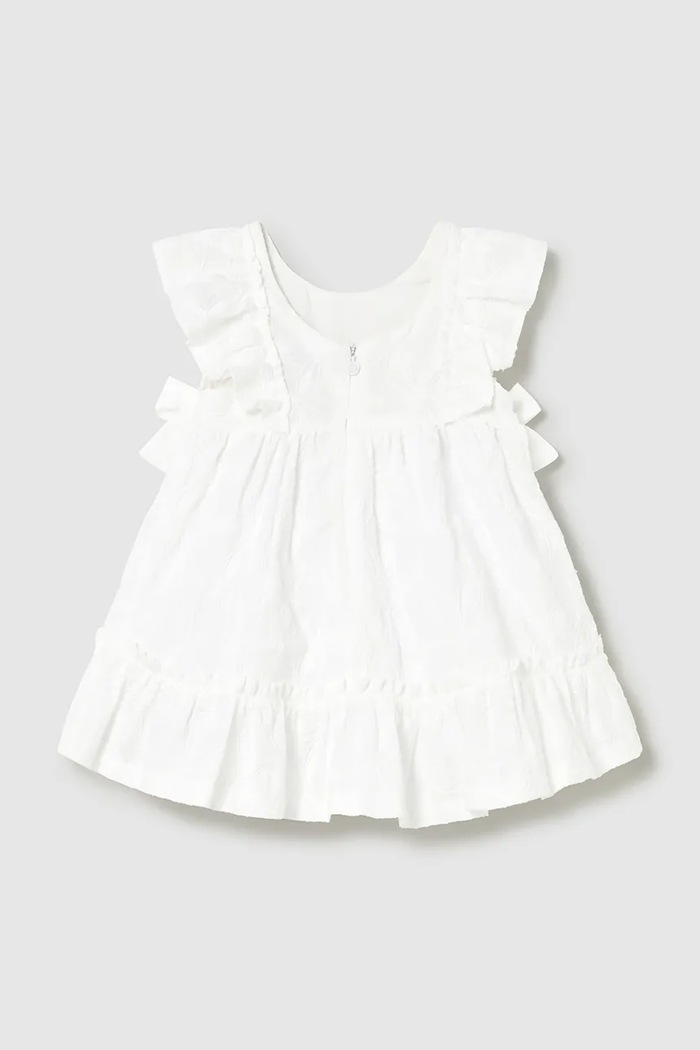 Fete Mayoral rochie din bumbac pentru copii 1915.4D.Baby.PPY2 alb