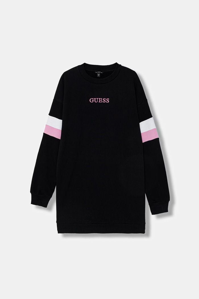 Dětské bavlněné šaty Guess mini černá J6RK01.KAD74.PPY2