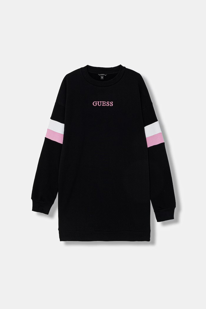Dětské bavlněné šaty Guess mini černá J6RK01.KAD74.PPY2