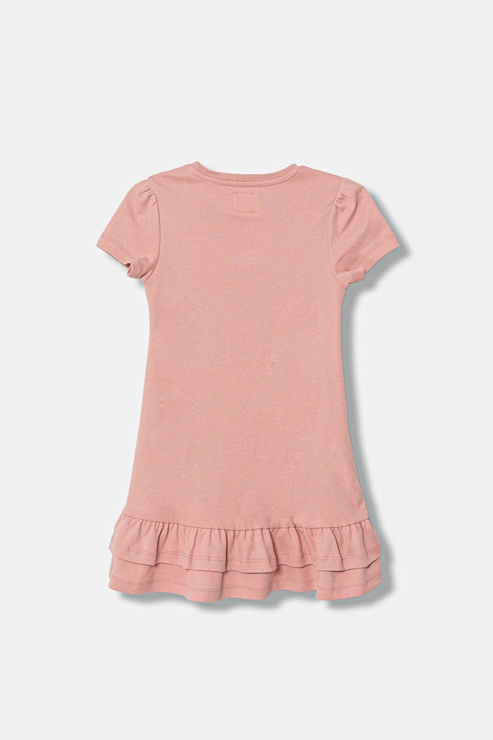 Guess rochie din bumbac pentru copii K6RK13.KA6W4.PPY2 roz SS26