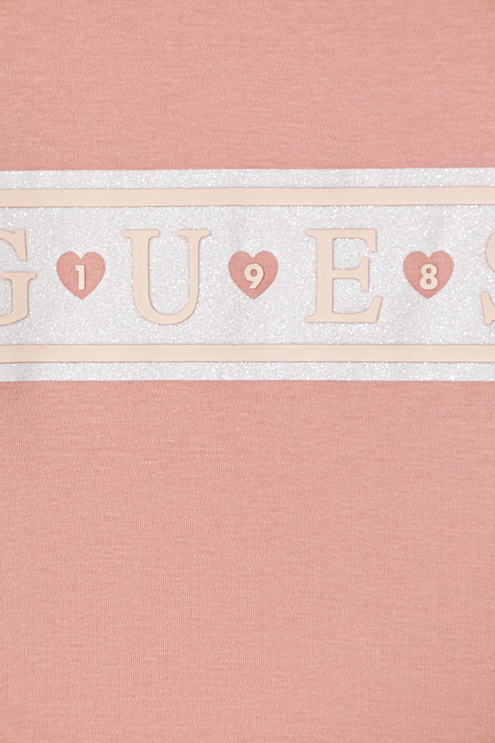 Fete Guess rochie din bumbac pentru copii K6RK13.KA6W4.PPY2 roz