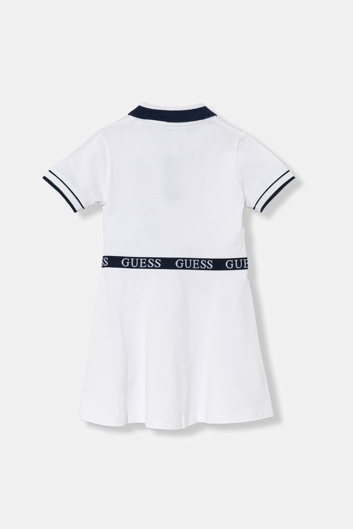 Guess Καλοκαιρινό Φόρεμα από βαμβάκι με ελαστάν K6RK14.K7064.PPY2 λευκό SS26