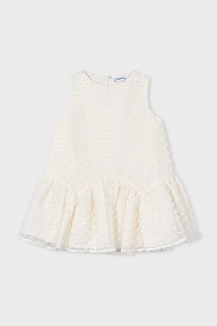 Mayoral rochie fete 3911.6A.Mini.PPY2 alb SS26