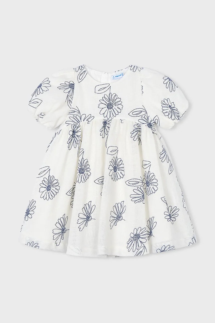 Mayoral rochie fete 3921.6C.Mini.PPY2 alb SS26
