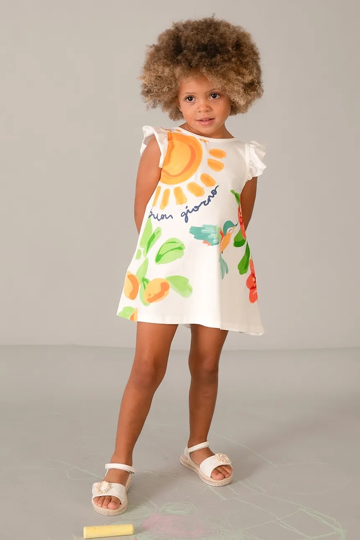 Mayoral rochie fete 3934.6J.Mini.PPY2 alb