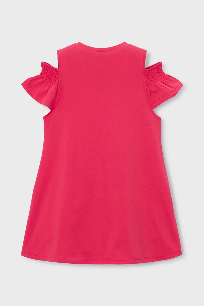 Mayoral sukienka bawełniana dziecięca 3941.6L.Mini.PPY2 różowy SS26