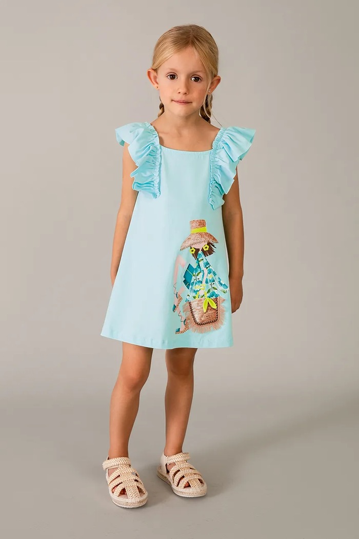 Mayoral rochie fete mini albastru 3943.6M.Mini.PPY2