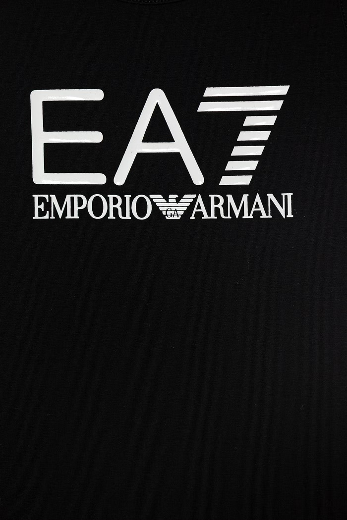 Fete EA7 Emporio Armani rochie din bumbac cu elastan 7G000150.AF12484 negru