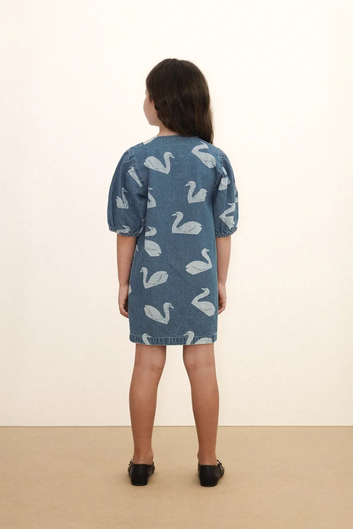 Παιδικό βαμβακερό φόρεμα Tinycottons BIG SWANS DRESS SS26.325