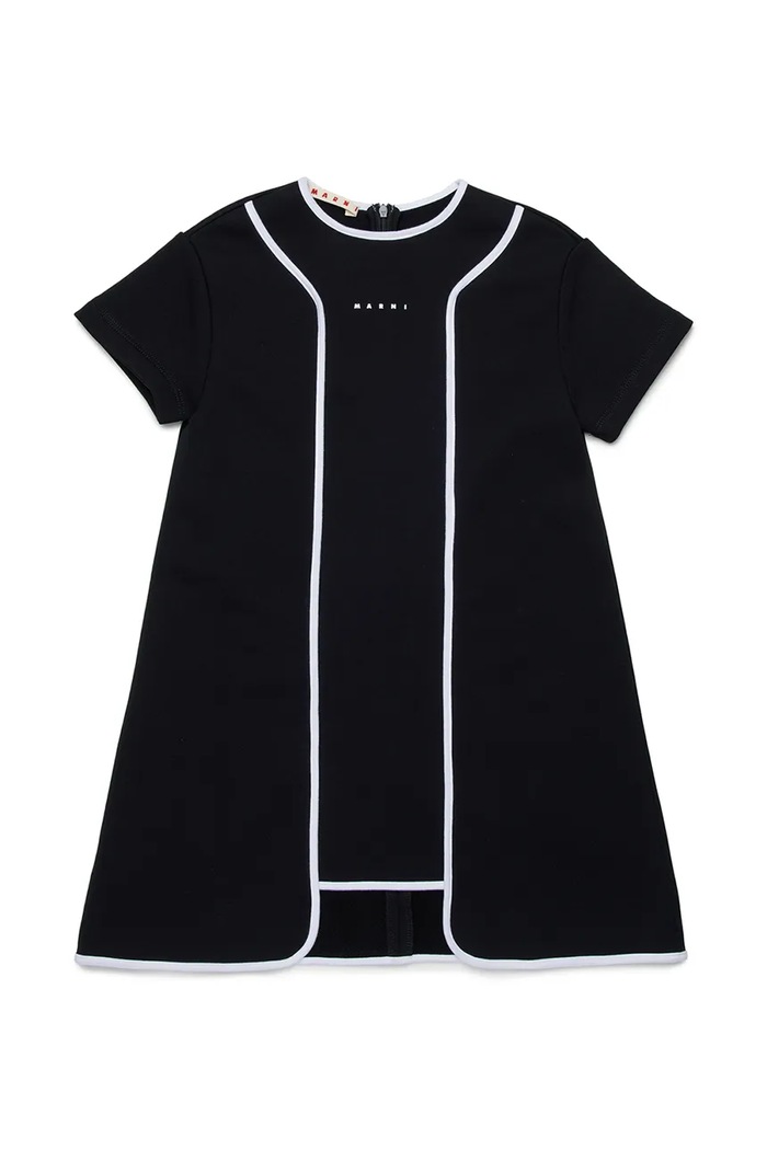 Dievčenské bavlnené šaty Marni MD315F DRESS bavlna čierna M01687.M00V0
