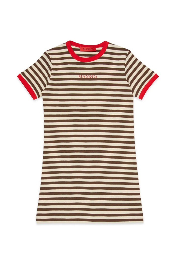 MAX&Co. rochie din bumbac pentru copii MAXD34F DRESS mini bej MX0265.MX046
