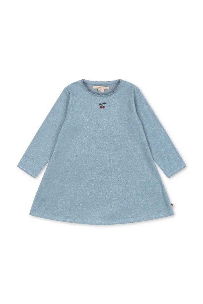 Dievčenské šaty Konges Sløjd ROLI DRESS pletenina modrá KS105056.PPY2