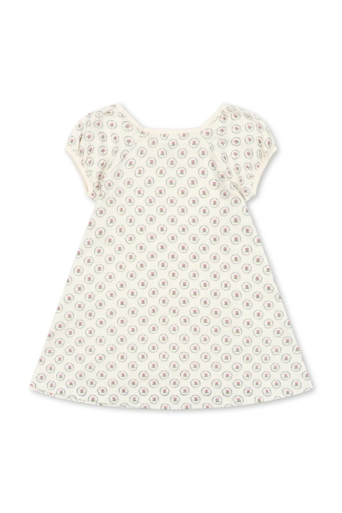 Konges Sløjd sukienka bawełniana dziecięca CLASSIC SS DRESS GOTS KS104734.PPY2 beżowy SS26